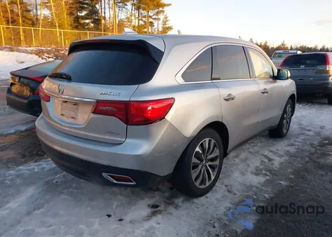 2014 Acura Mdx Technology Package from USA, damaged, VIN 5FRYD4H44EB008261